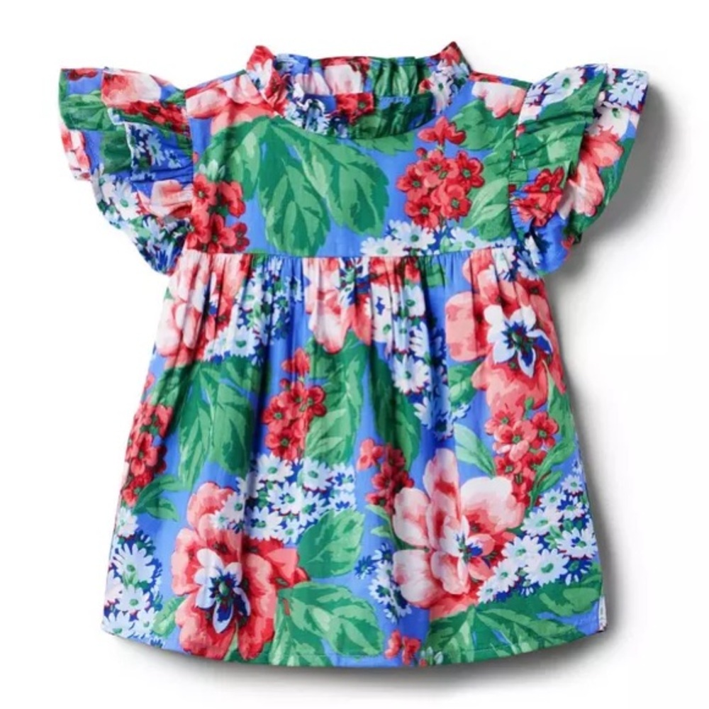 Janie and Jack Matching Floral Top and Shorts 4T